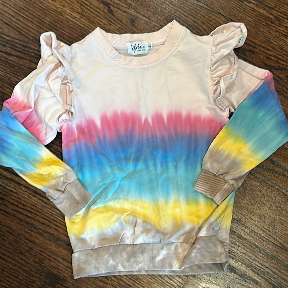 Lola and the Boys Tie Dye, long Sleeve shirt (234)